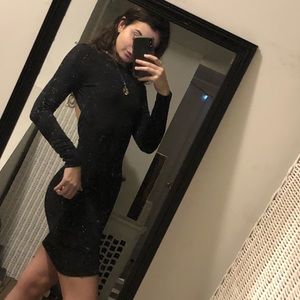 Size 0 Black glittery dress from H&M